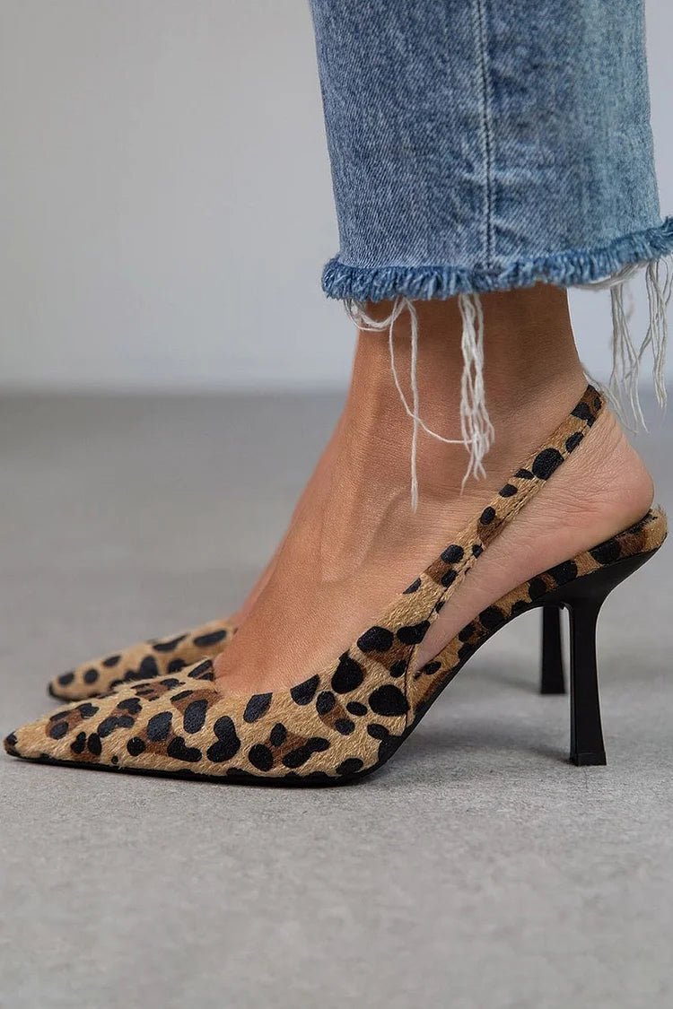 Angie | Talons chics à talon en leopard