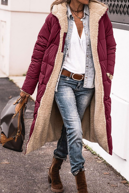 Johna – Manteau réversible en sherpa de luxe