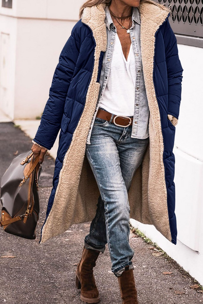 Johna – Manteau réversible en sherpa de luxe