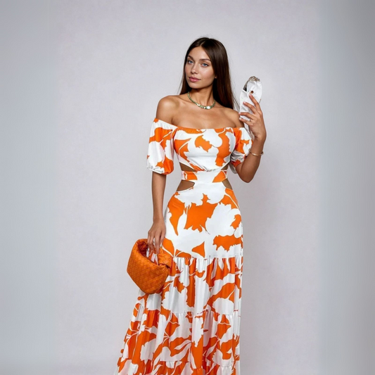 Stella | Robe longue ajustée faite à la main