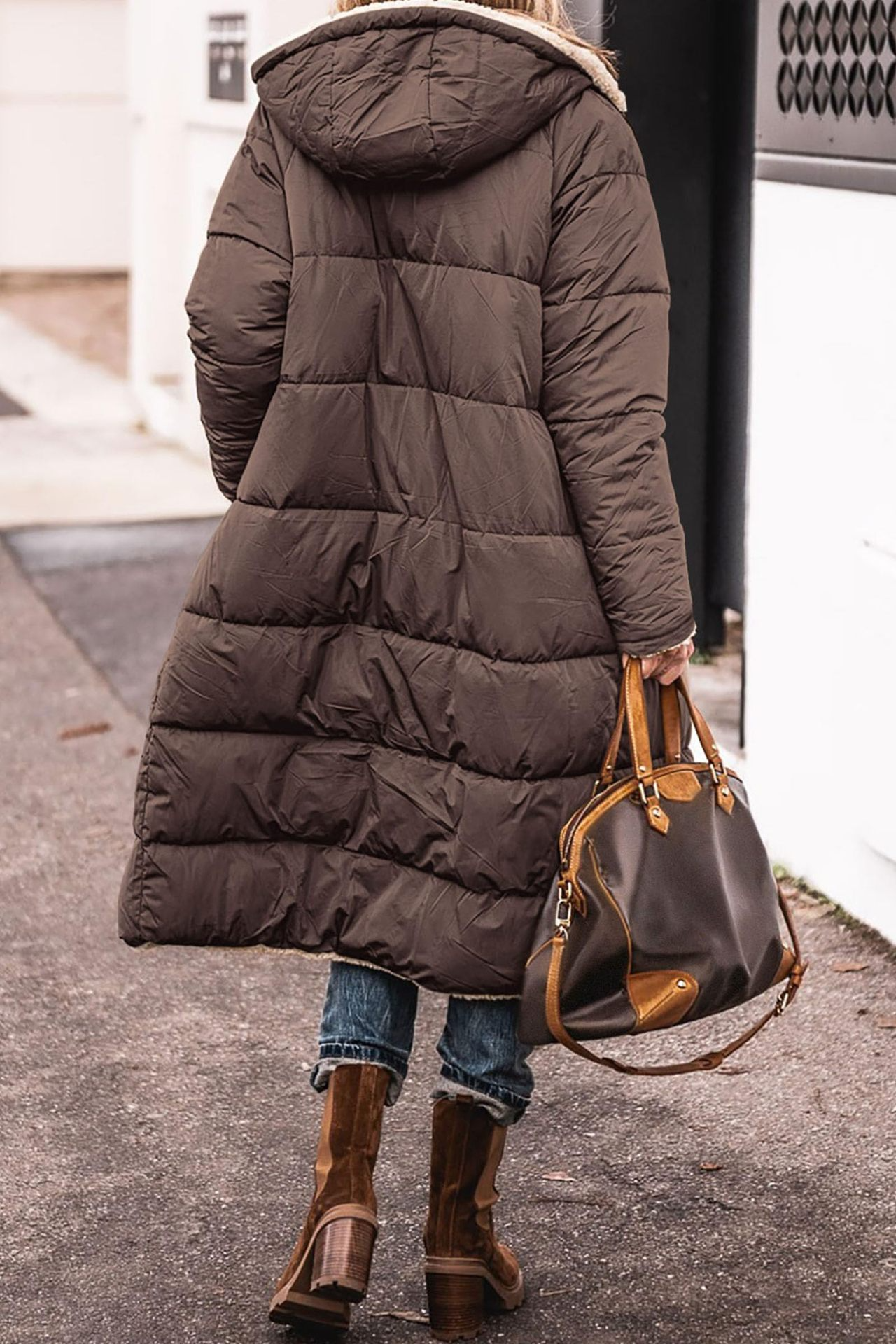 Johna – Manteau réversible en sherpa de luxe