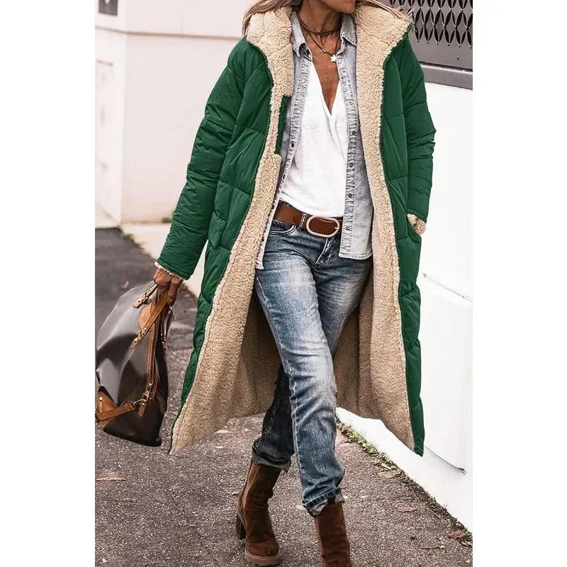 Manteau d'hiver élégant en jade