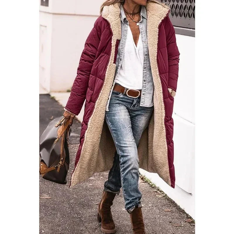 Manteau d'hiver élégant en jade