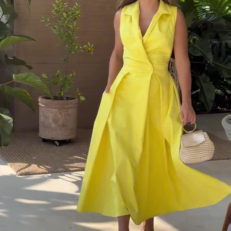 Amancia | Robe midi à décolleté en V